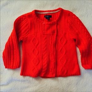 BabyGap Cardigan Orange Double Breasted, 18-24 mo.